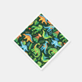 Waterverf Dinosaurussen T rex Boys Verjaardagsfees Servet (Hoek)