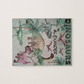 Waterverf Dinosaurussen T-Rex Dinos Jongensnaam Legpuzzel (Horizontaal)