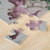 Waterverf Dinosaurussen T-Rex Dinos Jongensnaam Legpuzzel (Zijkant)