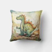Waterverf-dinosaurussen voor een Kind Kussen (Achterkant)