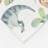 Waterverf dinosaurussen voor kinderen fleece deken (Hoek)