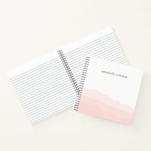 Waterverf Dip Dye Blush Pink Feminine Ombre Notitieboek (Binnen)