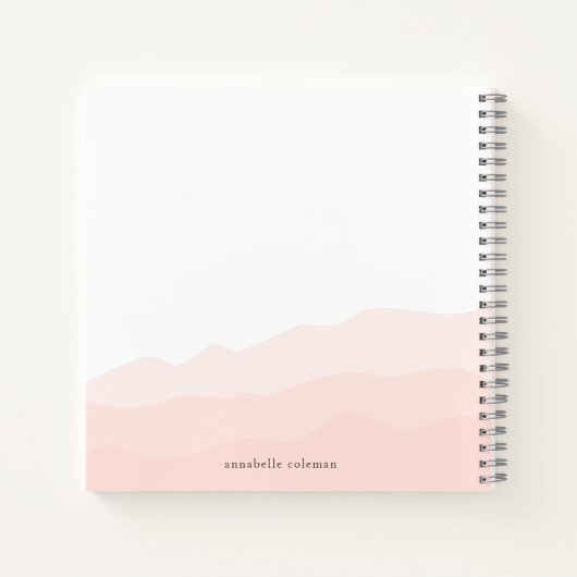 Waterverf Dip Dye Blush Pink Feminine Ombre Notitieboek (Achterkant)
