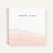 Waterverf Dip Dye Blush Pink Feminine Ombre Notitieboek (Voorkant)