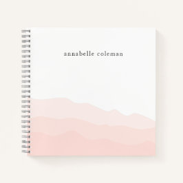 Waterverf Dip Dye Blush Pink Feminine Ombre Notitieboek