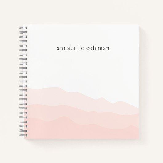 Waterverf Dip Dye Blush Pink Feminine Ombre Notitieboek (Voorkant)