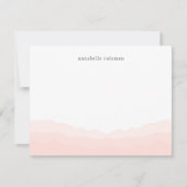 Waterverf Dip Dye Blush Pink Feminine Ombre Notitiekaartje (Voorkant)