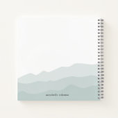 Waterverf Dip Dye Sage Green Ombre Elegant Notitieboek (Achterkant)