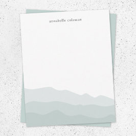 Waterverf Dip Dye Sage Green Ombre Elegant Notitiekaartje