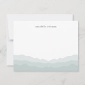 Waterverf Dip Dye Sage Green Ombre Elegant Notitiekaartje (Voorkant)