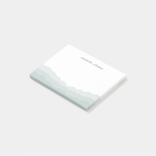 Waterverf Dip Dye Sage Green Ombre Elegant Post-it® Notes (Schuin)