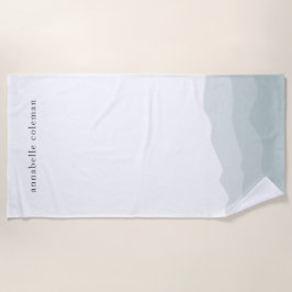 Waterverf Dip Dye Sage Green Ombre Elegant Strandlaken