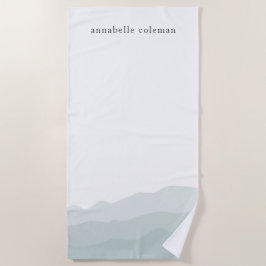 Waterverf Dip Dye Sage Green Ombre Elegant Strandlaken