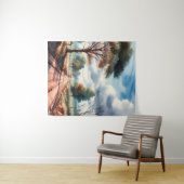 Waterverf Dirt Road Landscape Wandkleed (In Situ (horizontaal))