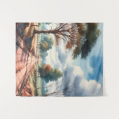 Waterverf Dirt Road Landscape Wandkleed (Voorkant (horizontaal))