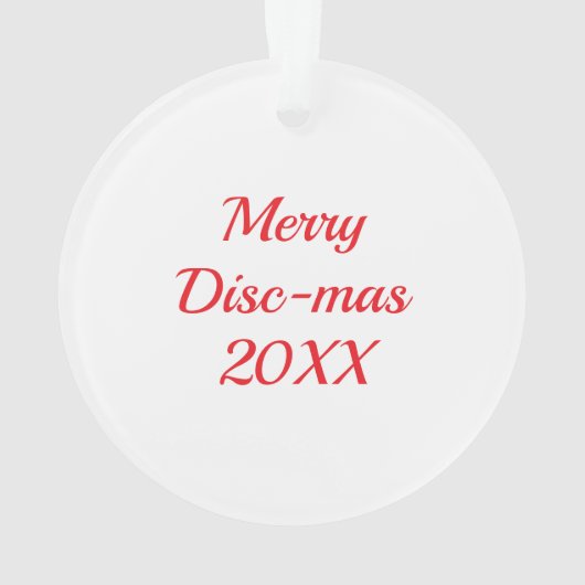 Waterverf Disc Golf thema Kerst gepersonaliseerd Ornament (achterkant)