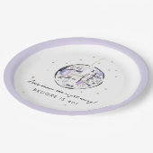 Waterverf Disco Ball Verjaardagsfeestje Papieren Bordje (Gekanteld)