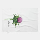 Waterverf Distel Botanisch Theedoek (Horizontaal)