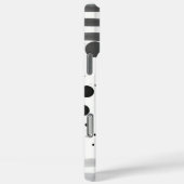 Waterverf Distressed Zwart-wit Bloemen Art Case-Mate iPhone Case (Achterkant / Rechts)