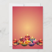 Waterverf Diya Diwali Uitnodiging (Achterkant)