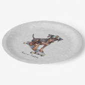 Waterverf Doberman Papier Bord (Gekanteld)