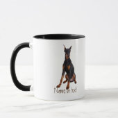 Waterverf Doberman Pinscher Dog Pet Aangepast Mok (Links)