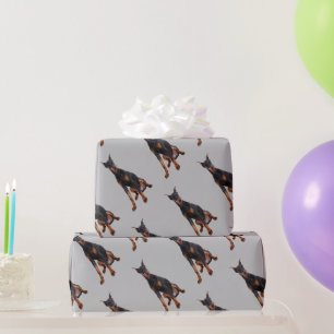 Waterverf Doberman Pinscher Dog Pet Animal Cadeaupapier