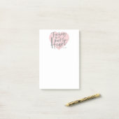 Waterverf docent cadeau hart post-it® notes (Op bureau)