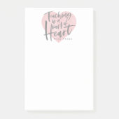 Waterverf docent cadeau hart post-it® notes (Voorkant)