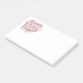 Waterverf docent cadeau hart post-it® notes (Schuin)