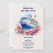 Waterverf Doe mee op het zee bestemming bruiloft Kaart (Voorkant)