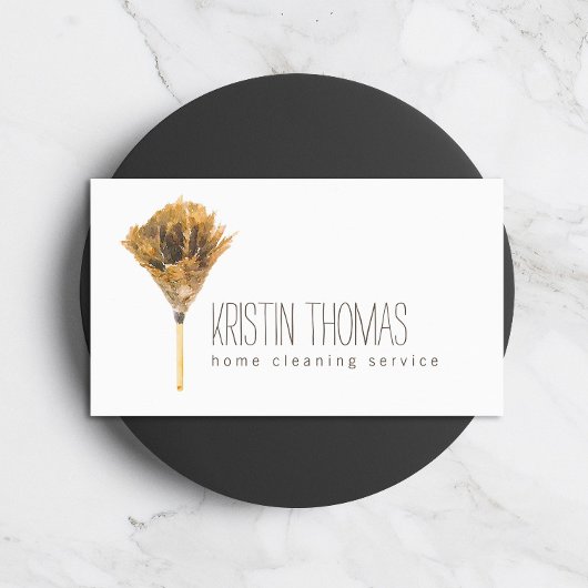 Waterverf-doezelaar-thuisreinigingsservice Visitekaartje
