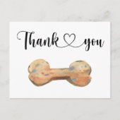 Waterverf Dog Bone Custom Dank u kaart (Voorkant)