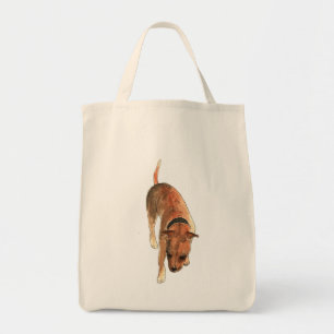 Waterverf Dog Design Tote Bag