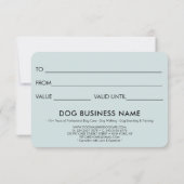 Waterverf Dog Grooming Pet Boarding Certificaat (Achterkant)