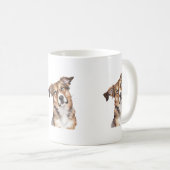 Waterverf Dog is een verwarde verrassende hond Koffiemok (Voorkant rechts)