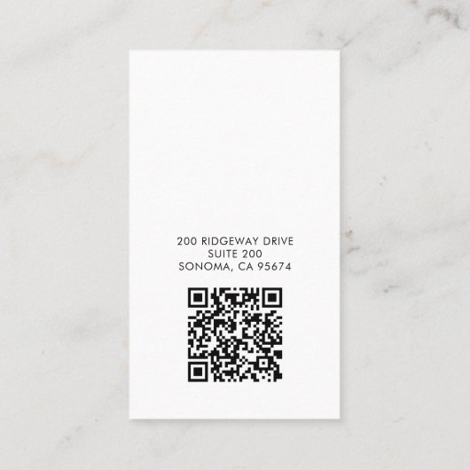 Waterverf Dog Mobile Pet Groomer QR-code Afsprakenkaartje (Achterkant)