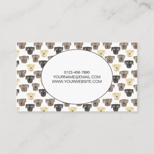 Waterverf Dog Pet Sitting Visitekaartje (Achterkant)