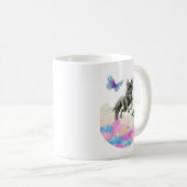 Waterverf Dog Pit Bull Terrier Whimsical Art Koffiemok (Voorkant rechts)