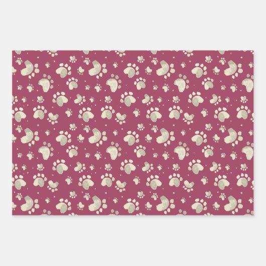 Waterverf Dog Pit Wrapping Paper Set van 3 (Voorkant 2)