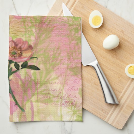 Waterverf Dog Roos Kitchen Towel Theedoek (Quarter Fold)