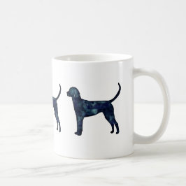 Waterverf Dog Silhouette (Engels) Foxhound Black Koffiemok