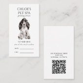 Waterverf Dog Spa Grooming Afsprakenkaartje (Voorkant / Achterkant)