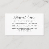 Waterverf Dog Trainer Dog Groomer Visitekaartje (Achterkant)