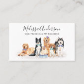 Waterverf Dog Trainer Dog Groomer Visitekaartje (Voorkant)