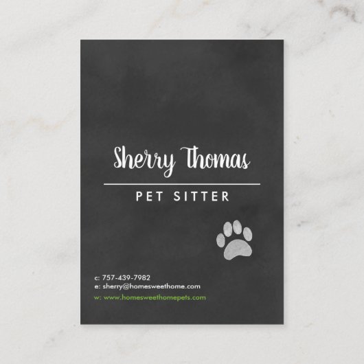 Waterverf Dog Visitekaartje (Achterkant)