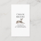 Waterverf Dog Walker Pet Sitter Visitekaartje (Achterkant)