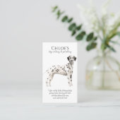 Waterverf Dog Walker Pet Sitter Visitekaartje (Staand voorkant)