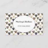 Waterverf Dog Walking Visitekaartje (Voorkant)