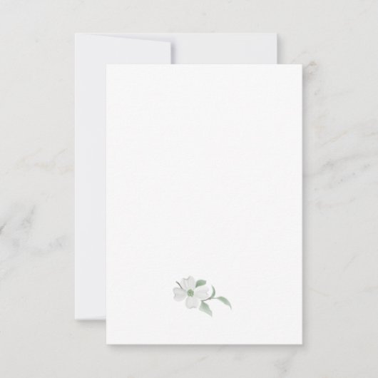 Waterverf Dogwood Flat Notecards Bedankkaart (Voorkant)